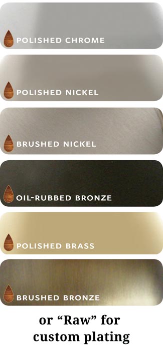 Steam Shower Fixture Finishes